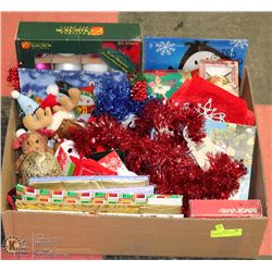 BOX OF CHRISTMAS ITEMS INCL. DECORATIVE