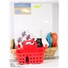 Image 1 : CRAFT CARRIER FULL OF SUPPLIES INCL CANVAS BOARDS,
