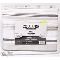COUTURE BEDDING DEEP POCKET SHEET SET-QUEEN, 2200 SERIES