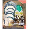 Image 1 : BOX W/12-PC DISHWARE SET, NEW COOKING
