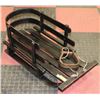Image 1 : VINTAGE WOODEN SLEIGH.