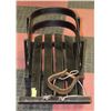 Image 2 : VINTAGE WOODEN SLEIGH.