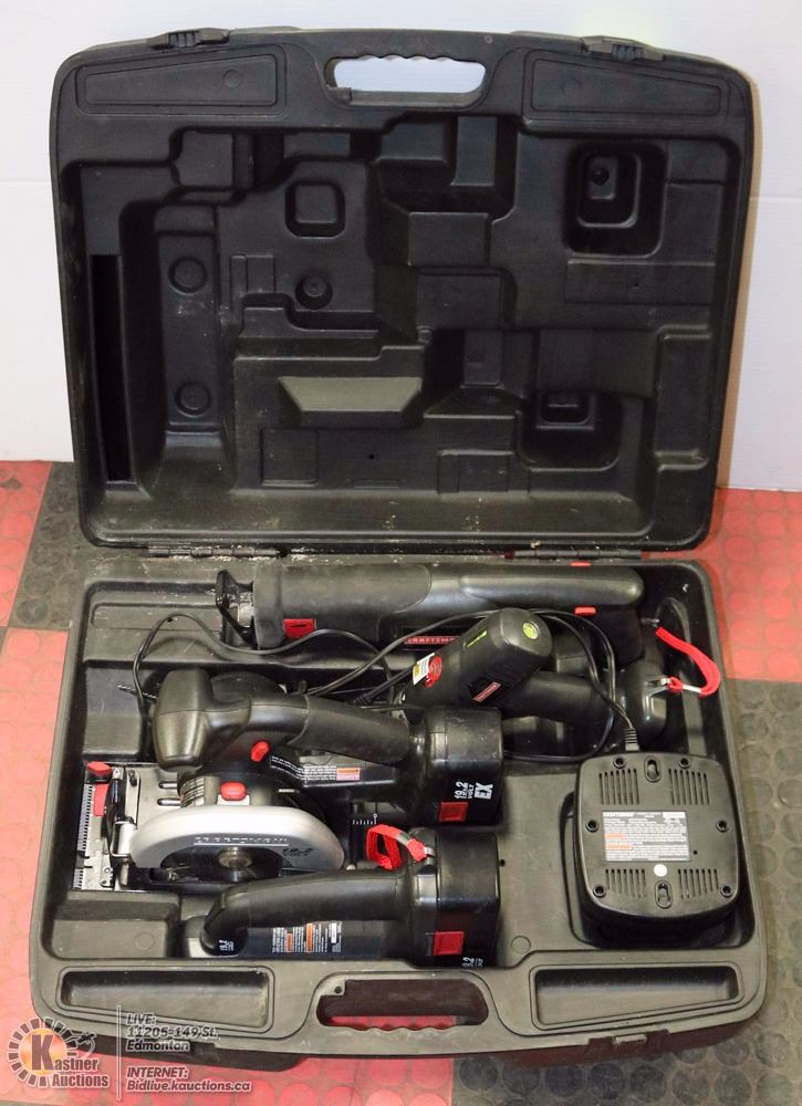 ESTATE CRAFTSMAN 19.2 VOLT CORDLESS POWER TOOL SET