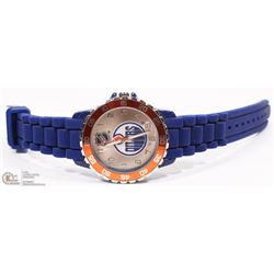 EDMONTON OILERS WATCH WITH BLUE BAND & NEW