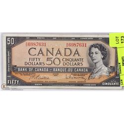 1954 CANADIAN $50.00 BILL.