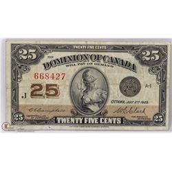 1923 CANADIAN SHINPLASTER.
