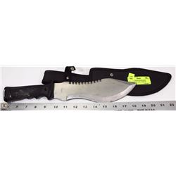 SURVIVAL KNIFE WITH EDGE CUTTING SAW AND COMPASS