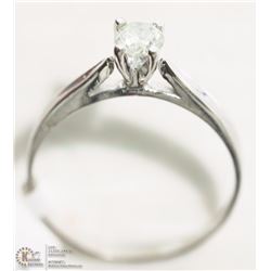 1) 14KT WHITE GOLD DIAMOND RING