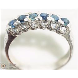5) STERLING SILVER SAPPHIRE RING
