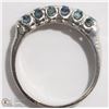 Image 3 : 5) STERLING SILVER SAPPHIRE RING