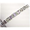 Image 1 : 9) STERLING SILVER AMETHYST BRACELET