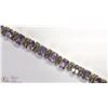 Image 3 : 9) STERLING SILVER AMETHYST BRACELET