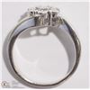 Image 3 : 10) STERLING SILVER  DIAMOND RING WITH 7 DIAMONDS
