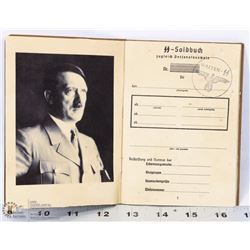 UNUSED GERMAN WWII SS DOCUMENT ID"SS SOLDBUCH"