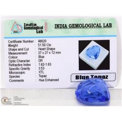 #34-BLUE TOPAZ GEMSTONE  51.50CT