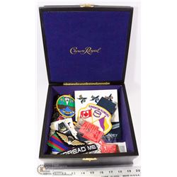 LARGE BROWN CROWN ROYAL WOOD BOX