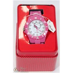 PINK HELLO KITTY WATCH.