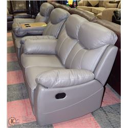 NEW GREY 74" FOLD DOWN CONSOLE SOFA WITH 54" LOVE