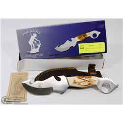 NEW 8¾" BONE HANDLE HUNTING KNIFE WITH