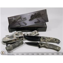 NEW CAMOUFLAGE 3PC HUNTING KNIFE SET WITH