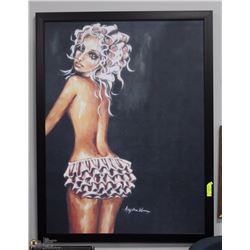 FRAMED ANGELINA WRONA PRINT "DOIN' THE DISHES".