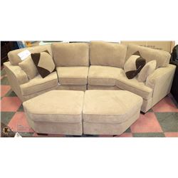 NEW 4PC MUSHROOM SOFT FEEL SECTIONAL