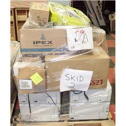PALLET OF PLUMBING SUPPLIES INCL CONNECTORS,