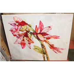 FLOWER MEDIA PAINTING ON CANVAS