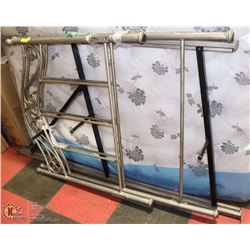 SINGLE ANTIQUE PEWTER LOOK BED