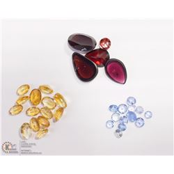26) 3 LOTS OF ASSORTED GEMSTONES