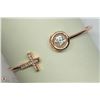 Image 4 : 27) STERLING SILVER ROSE GOLD CZ BRACELET