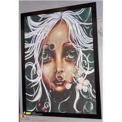 FRAMED ANGELINA WRONA PRINT "WATER LILY".