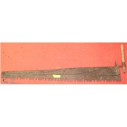 ANTIQUE SAW WITH WOOD HANDLE