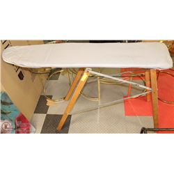VINTAGE WOOD IRONING BOARD.