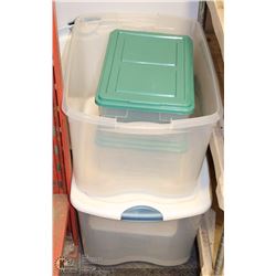 5 ASSORTED STORAGE CONTAINERS.