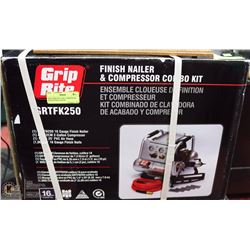 NEW GRIP RITE AIR COMPRESSOR WITH FINISH NAILER