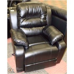 NEW BLACK LEATHERETTE RECLINING CHAIR