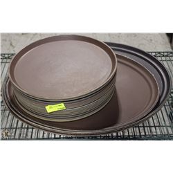 20 ASSORTED PLASTIC SERVING TRAYS