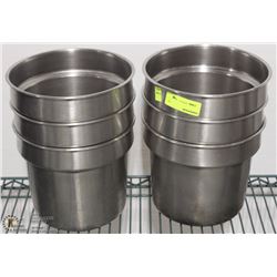 LOT OF 6 SOUP WARMER INSERTS