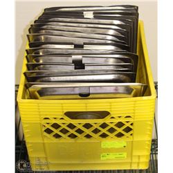 MILK CRATE OF INSERT LIDS