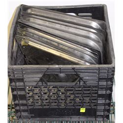 MILK CRATE OF INSERT LIDS