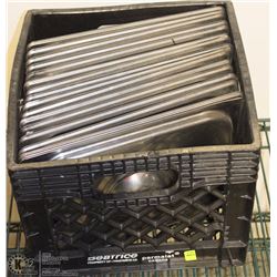 MILK CRATE OF INSERT LIDS