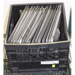 MILK CRATE OF INSERT LIDS