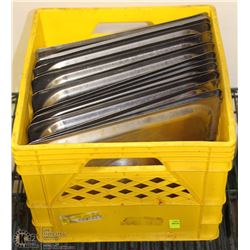 MILK CRATE OF INSERT LIDS