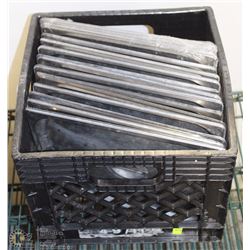 MILK CRATE OF INSERT LIDS