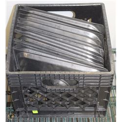 MILK CRATE OF INSERT LIDS