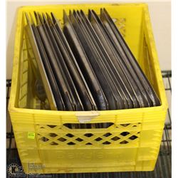 MILK CRATE OF INSERT LIDS