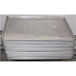 LOT OF 25 ALUMINUM SHEET TRAYS