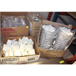 LOT OF 48 NEW CHROME BASKETS W/ PLASTIC CUPS AND