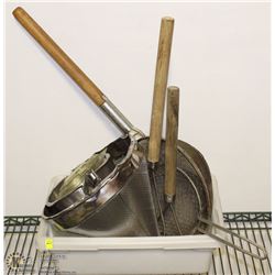 BUSPAN WITH METAL STRAINERS AND MORE